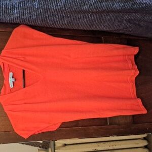 Antonio Melani woman's size small orange silk/cotton blend sleeveless blouse